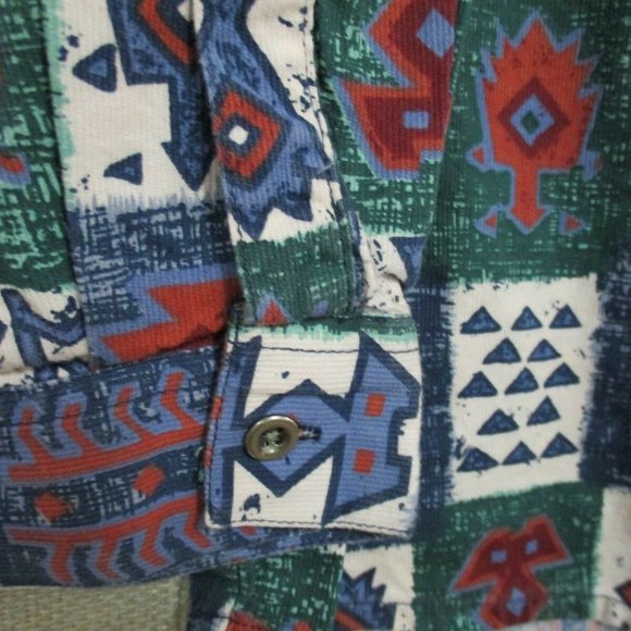 Used Jeans Brand Men's Shirt Size Large Tribal Print Indie NOS NWT - Picture 4 of 4